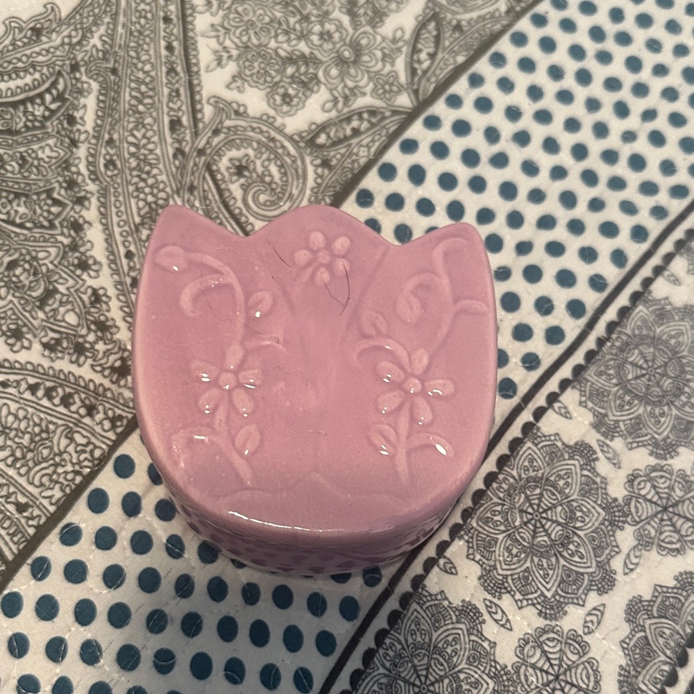 Pink Floral Trinket Box